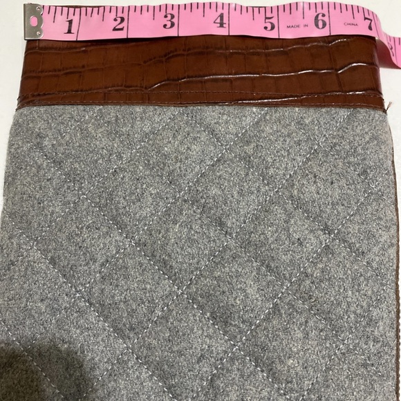 Sperry Topsliders Gray Diamond Quilted Brown Leather Boots Size 8 very classy - Picture 14 of 14